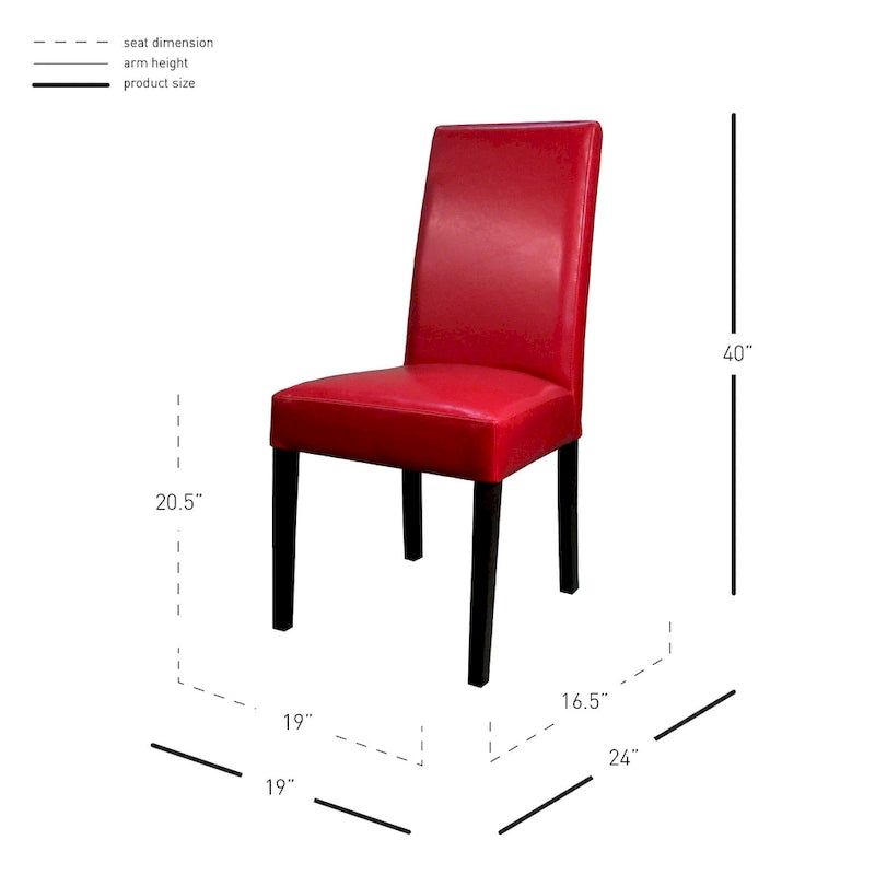 Bicast Leather Dining Chair, Set of 2