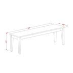 East West Furniture Dining Table Set Contains a Rectangle Kitchen Table and Dining Chairs with a Bench (Finish Color Options)