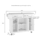 Crosley Full-size Granite Top Mahogany Kitchen Cart - 51.5 W x 18 D x 36.5 H