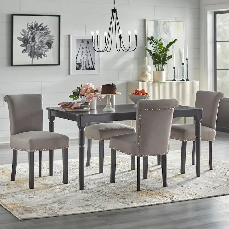 Nailhead Parsons Dining Chair, Set of 2