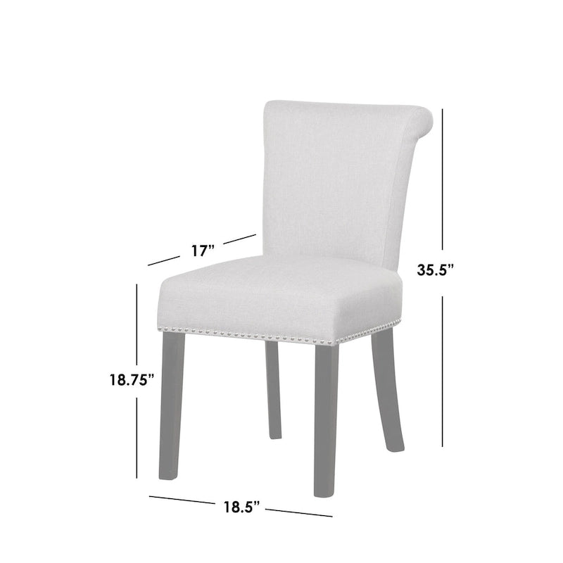 Nailhead Parsons Dining Chair, Set of 2