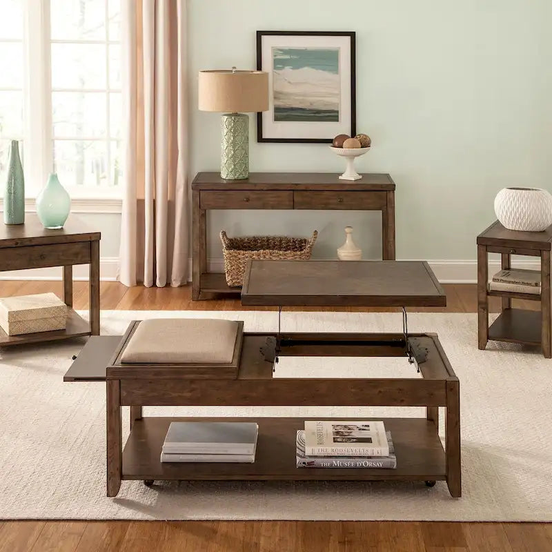 Mitchell Nutmeg Brown Sofa Table 46 Inches