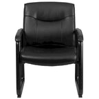 Big & Tall Soft Leather Sled Base Executive Reception Chair