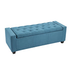 Fabric Flip Top Storage Ottoman Bench