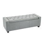 Fabric Flip Top Storage Ottoman Bench