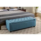 Fabric Flip Top Storage Ottoman Bench