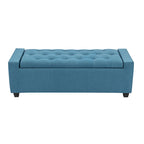 Fabric Flip Top Storage Ottoman Bench