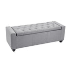 Fabric Flip Top Storage Ottoman Bench