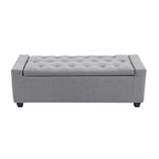 Fabric Flip Top Storage Ottoman Bench