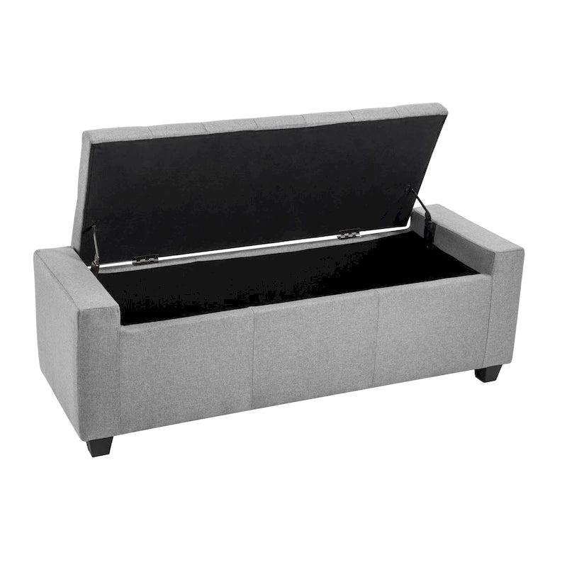 Fabric Flip Top Storage Ottoman Bench