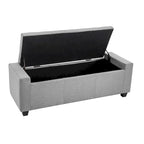 Fabric Flip Top Storage Ottoman Bench