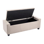 Fabric Flip Top Storage Ottoman Bench