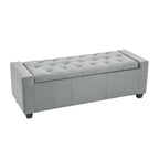 Fabric Flip Top Storage Ottoman Bench