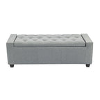 Fabric Flip Top Storage Ottoman Bench