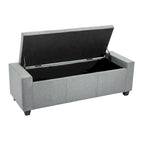 Fabric Flip Top Storage Ottoman Bench