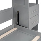 Murphy Bed Wall Bed with Shelves, Drawers and LED Lights