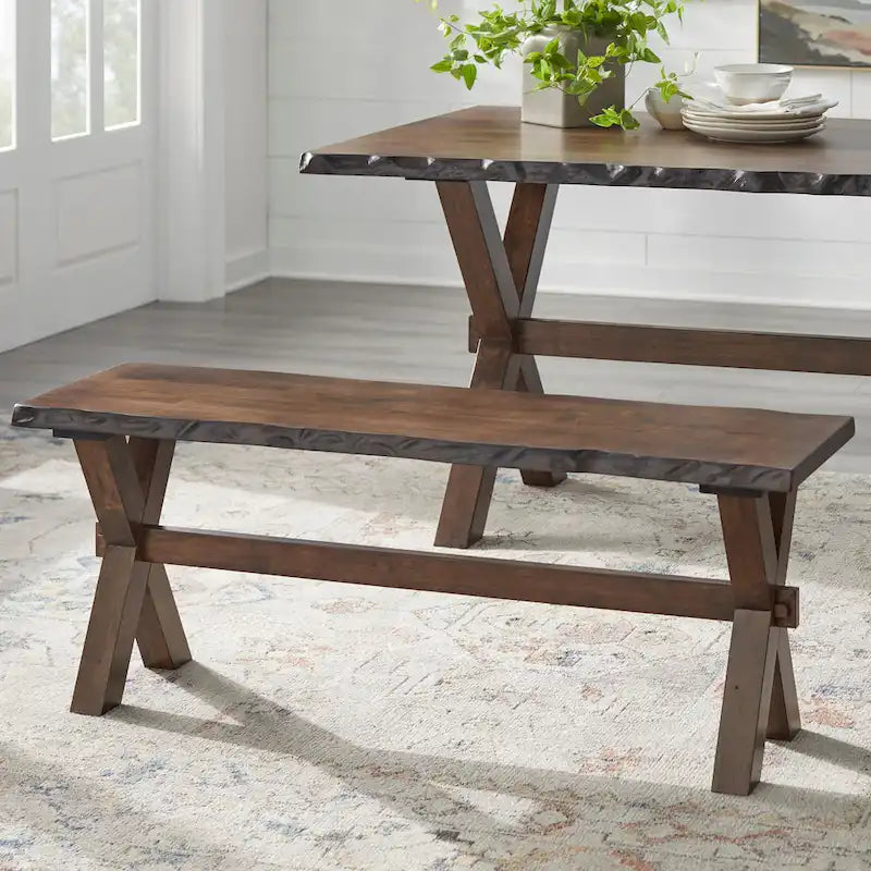 Simple Living Mandeville 4-piece Solid Wood Dining Set with Bench