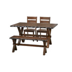Simple Living Mandeville 4-piece Solid Wood Dining Set with Bench