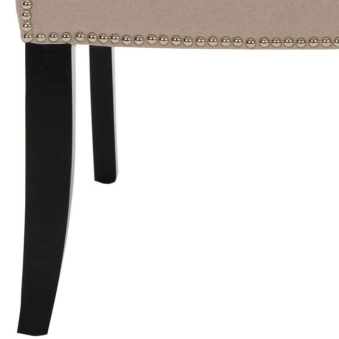 SAFAVIEH Veloudo Tan Linen Arm Chair - 24 x 25 x 36.2 - 24Wx25Dx36H