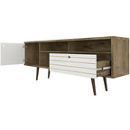 Gymax Modern TV Stand/Console Cabinet 3 Shelves Storage Drawer Splayed - See Details