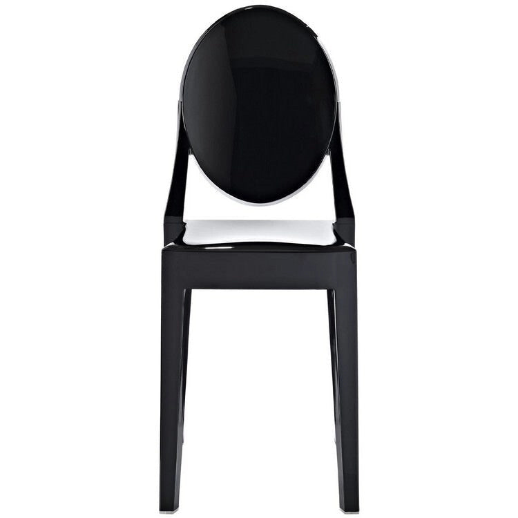 Stackable Mid Century Modern Crystal Clear Side Chairs Dining Living Room Transparent No Arms Accent Desk