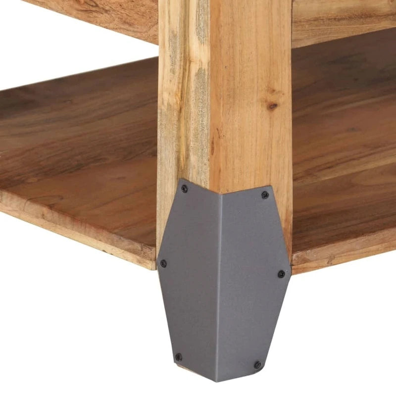vidaXL Coffee Table 43.3x20.5x17.7 Solid Acacia Wood - 43.3 x 20.5 x 17.7
