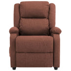 Full Body Massage Chair in Brown Fabric