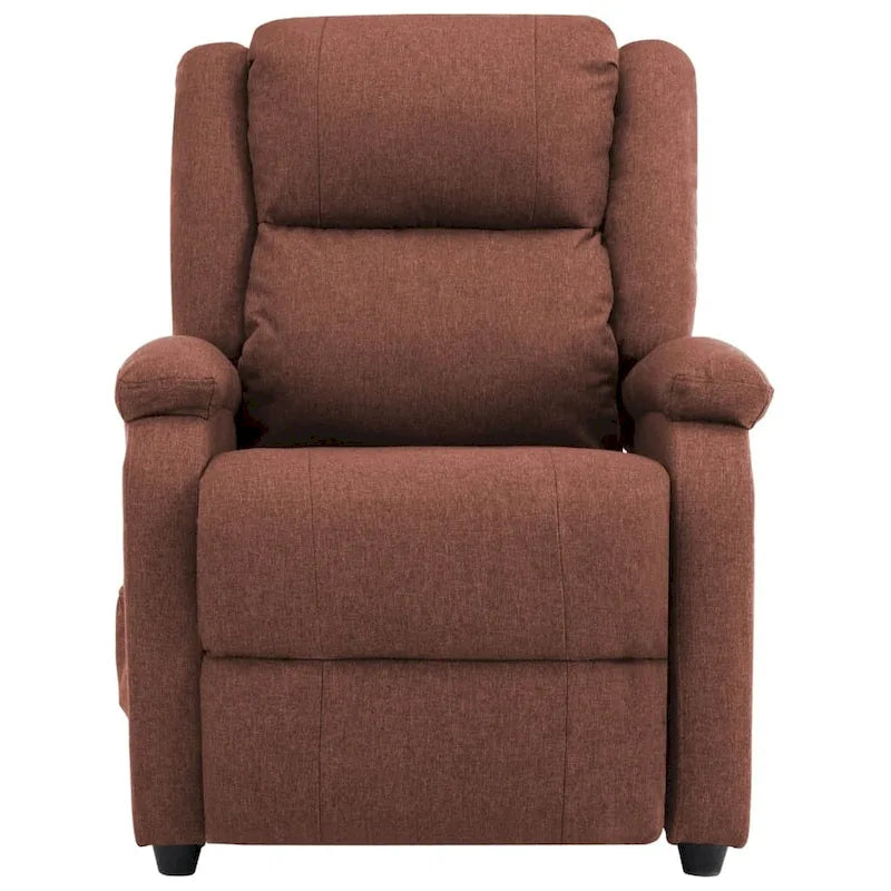 Full Body Massage Chair in Brown Fabric