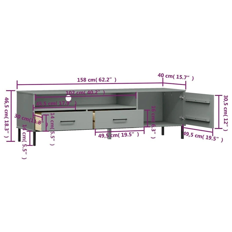 OSLO Wooden TV Stand Console