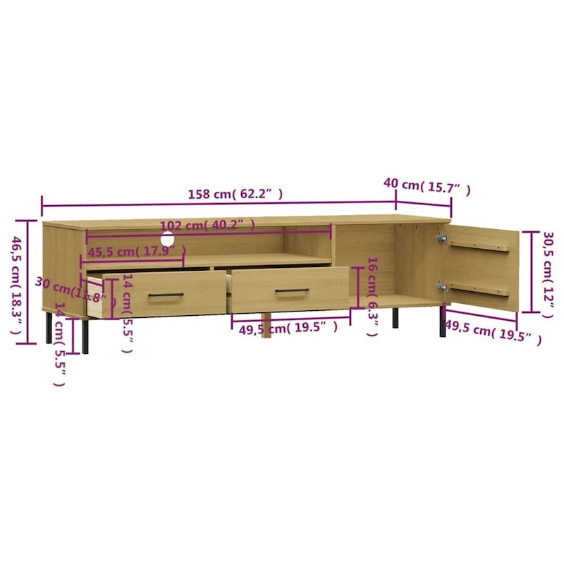 OSLO Wooden TV Stand Console