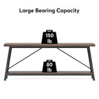 Industrial Wood Console Sofa Table for Entryway Hallway