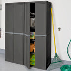 Sterilite 2 Pack Adjustable 4-Shelf Garage Storage Cabinet Bin Organizer, Gray - 2 Pack