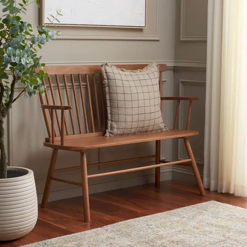 Spindleback Settee – Farmhouse Style Accent Bench