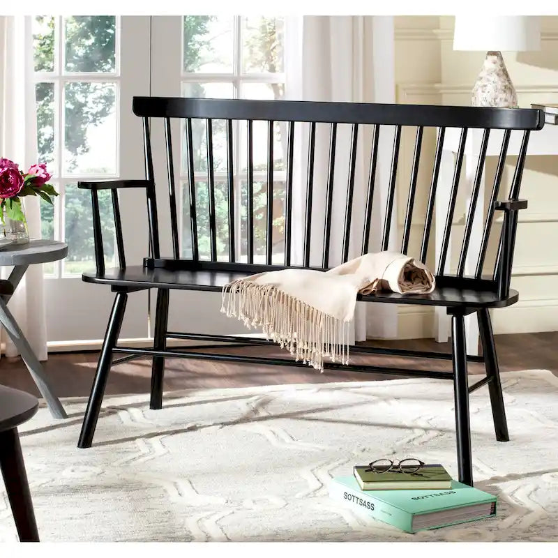 Spindleback Settee – Farmhouse Style Accent Bench