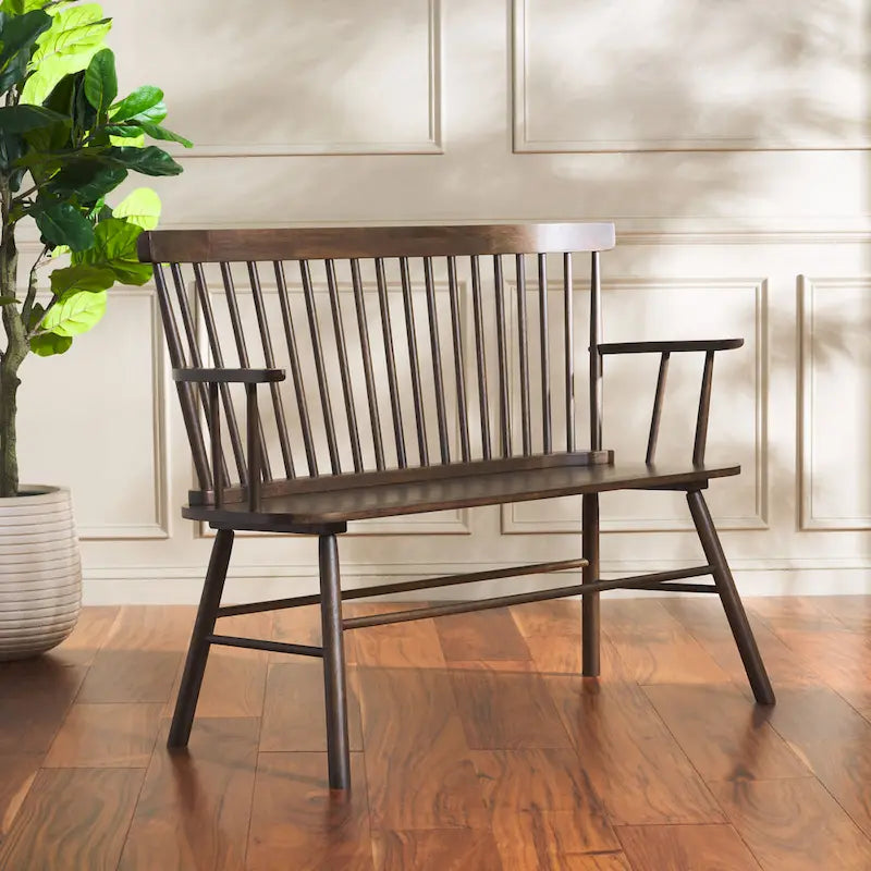 Spindleback Settee – Farmhouse Style Accent Bench