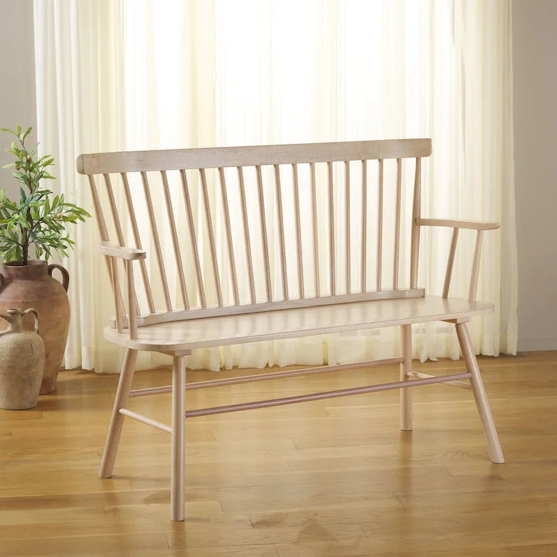 Spindleback Settee – Farmhouse Style Accent Bench