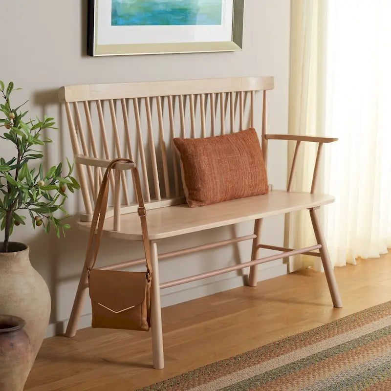 Spindleback Settee – Farmhouse Style Accent Bench