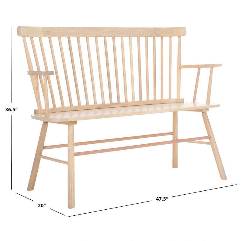 Spindleback Settee – Farmhouse Style Accent Bench
