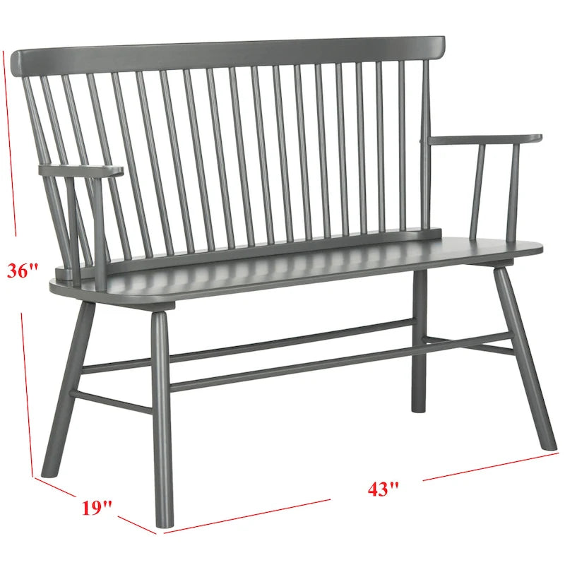 Spindleback Settee – Farmhouse Style Accent Bench