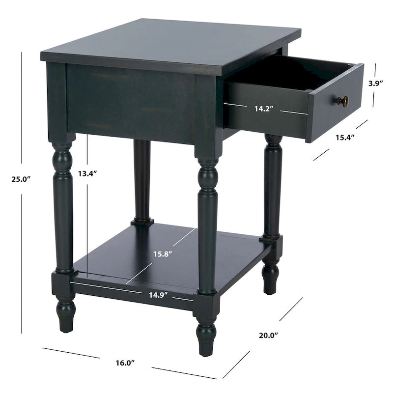 SAFAVIEH Wendel Accent Table - 20 x 16 x 25 - 20Wx16Dx25H