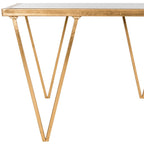 SAFAVIEH Armida Antique Gold Leaf Coffee Table - 48 x 18.3 x 27 - 48Wx18Dx27H