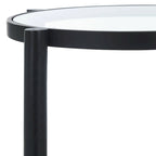 SAFAVIEH Couture Alberdine Rattan/Glass Accent Table - 23 In. W x 23 In. D x 24 In. H - 23W x 23D x 24H