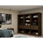 Mulberry Open 3 Sectional Modem Wardrobe Closet with 6 Drawers