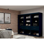 Mulberry Open 3 Sectional Modem Wardrobe Closet with 6 Drawers