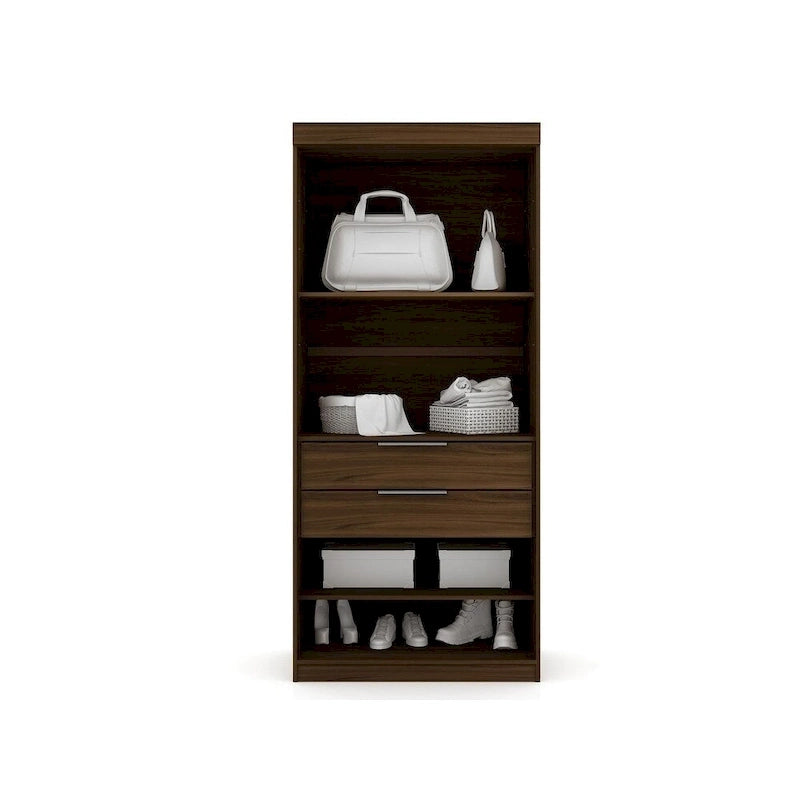 Mulberry Open 3 Sectional Modem Wardrobe Closet with 6 Drawers