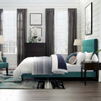 Copper Grove Bienhoa Queen Button-tufted Upholstered Platform Bed