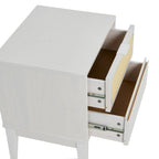 Crawford Wood 2-Drawer Bed Side Table