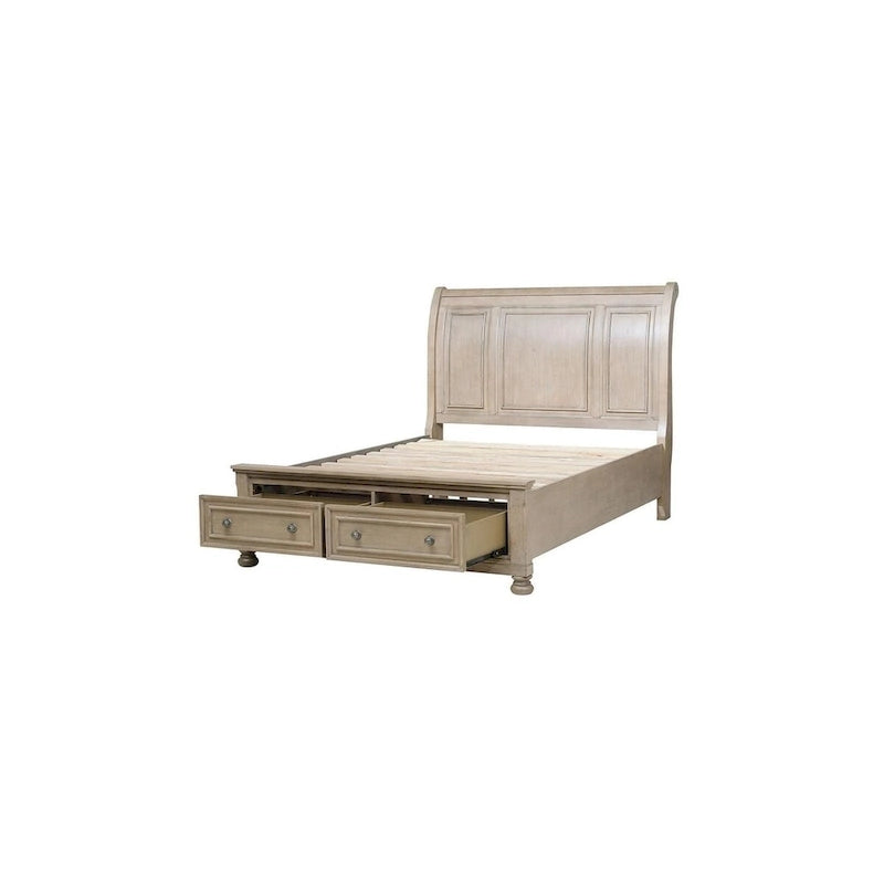Donald 6 Piece Gray Modern Sleigh Storage Platform Bedroom Set