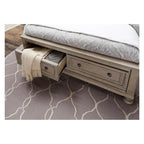Donald 6 Piece Gray Modern Sleigh Storage Platform Bedroom Set