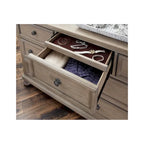 Donald 6 Piece Gray Modern Sleigh Storage Platform Bedroom Set